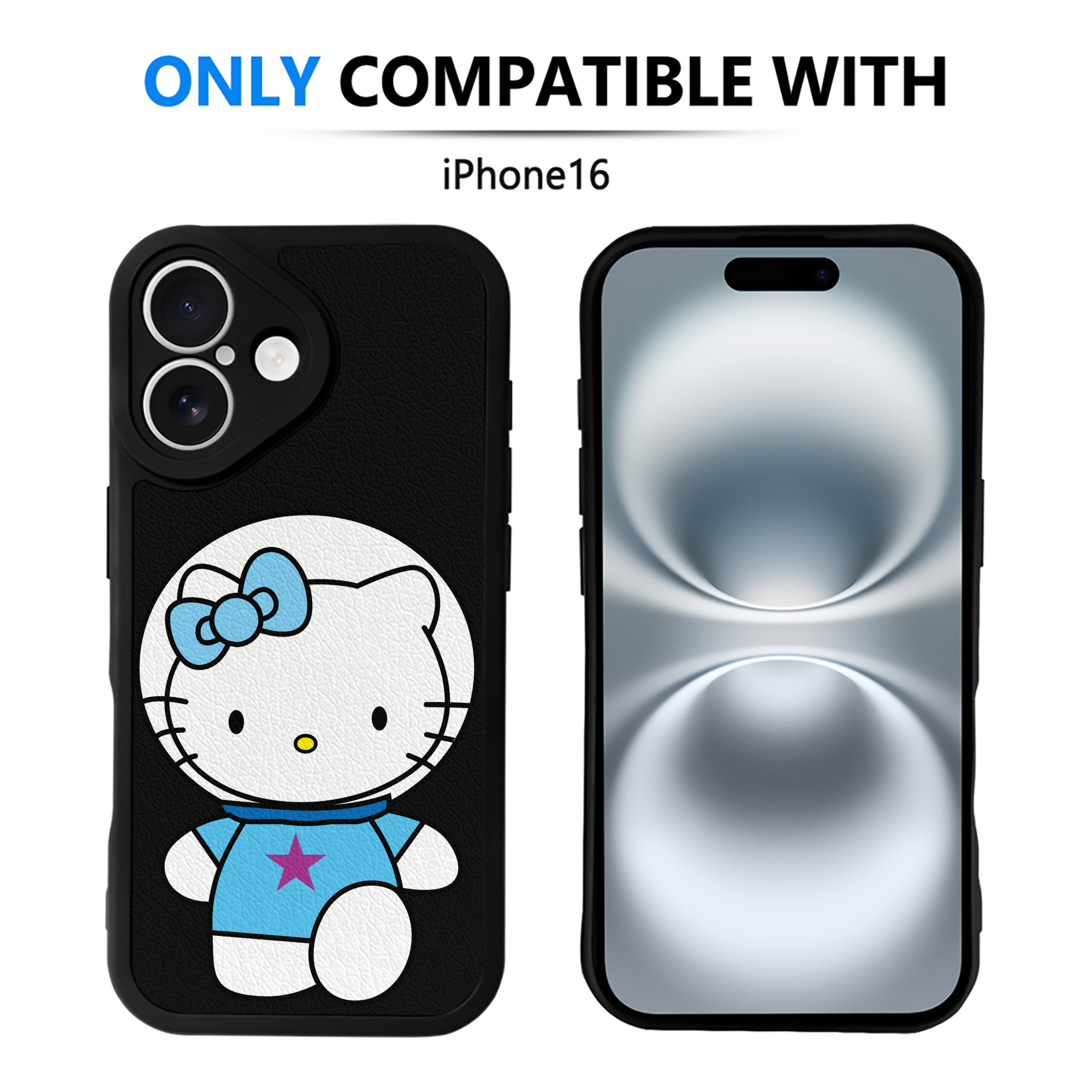 （画像用） Hello Kitty ハローキティ 【iPhone 16シリーズ対応】シリコンスマホケース（レザー調） 材質：シリコン